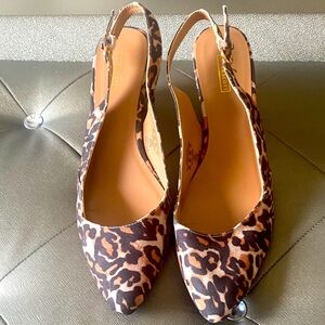 Leopard Print Slingback Flats